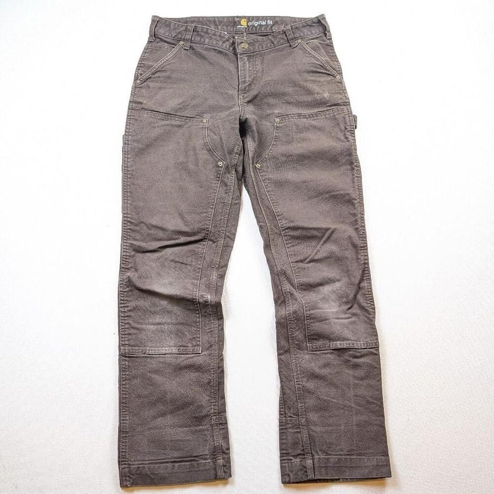 Y2K Carhartt Brown Double Knees Women's Size 8 (31*30) FLAWS Workwear Canvas
